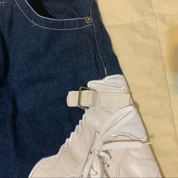 COPY - Raw Blue Denim Jean Shorts “Nike AF1” Size 34 New - Picture 5 of 6